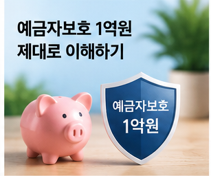 예금자보호 1억원과 금융회사 분산을 설명하는 안전한 저축 이미지