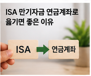 ISA 만기자금을 연금계좌로 전환해 세액공제를 받는 흐름을 설명하는 이미지