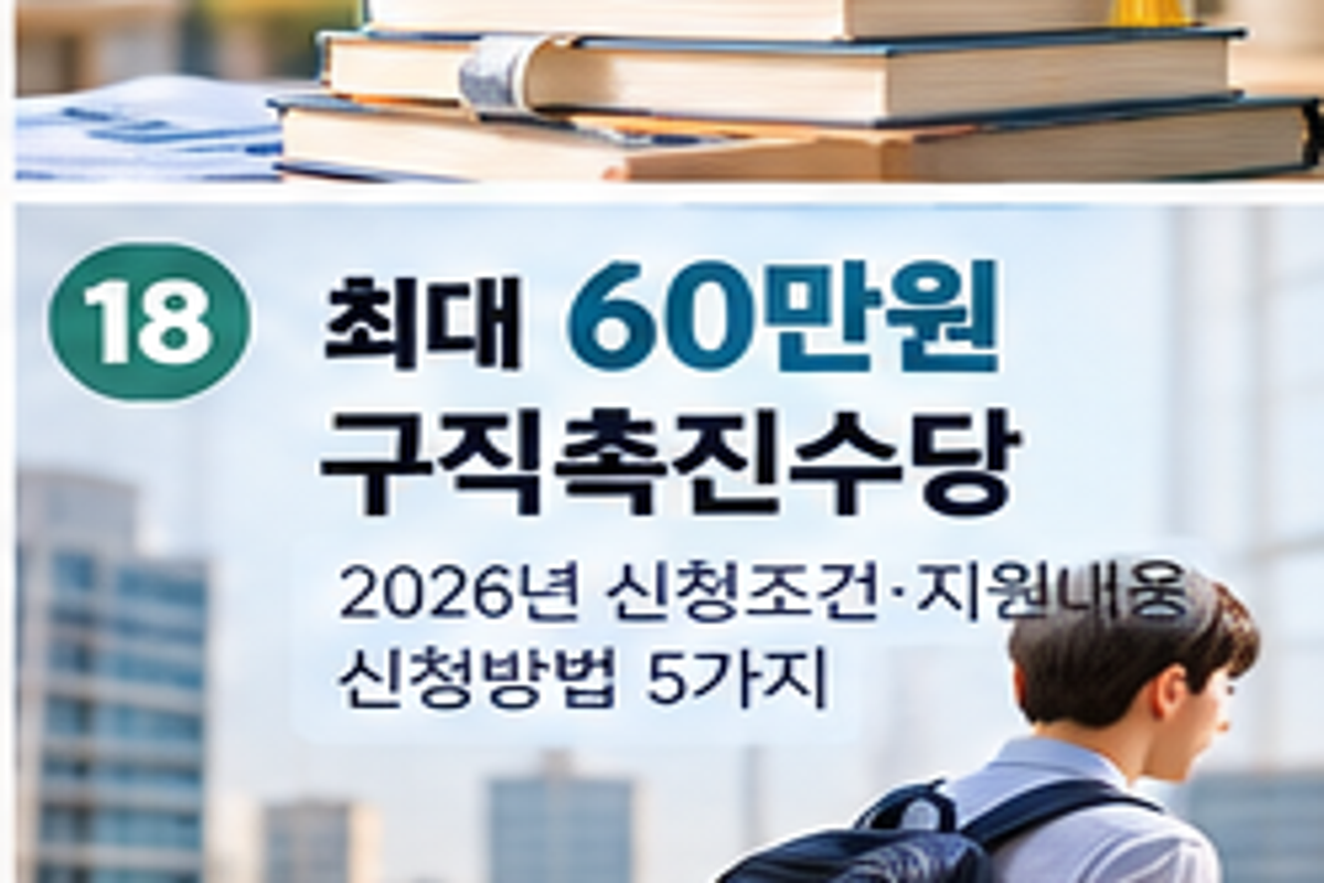구직촉진수당 월 60만원×6개월, 15~69세 신청조건 5가지